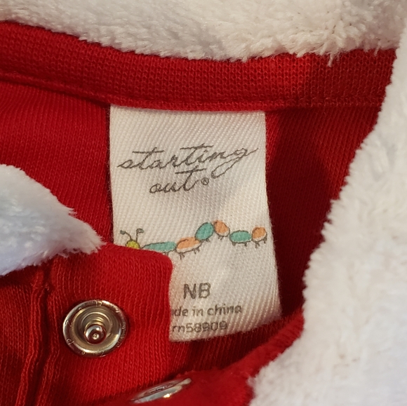 Starting Out NB Christmas Santa Onesie - Picture 4 of 4
